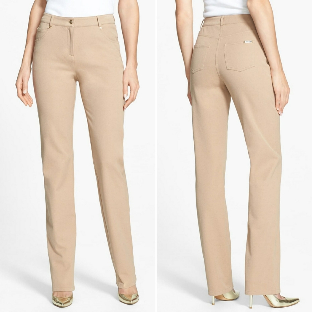 St.John Marie Straight Leg Twill Pants